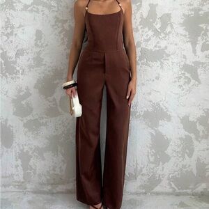 Elegant Brown Jumpsuit